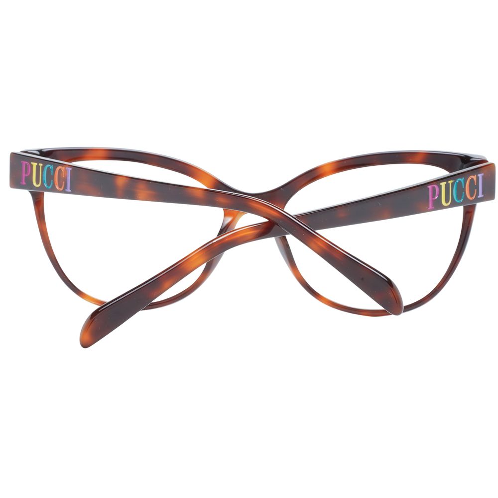 Emilio Pucci Brown Plastic Glasses Frames