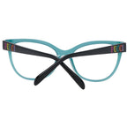 Emilio Pucci bicolor plastic eyeglass frames with bold, stylish design and vibrant color accents, showcasing modern eyewear fashion.