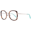Emilio Pucci brown metal and plastic eyeglasses frames with stylish design and clear lenses, showcasing sophisticated eyewear fashion.