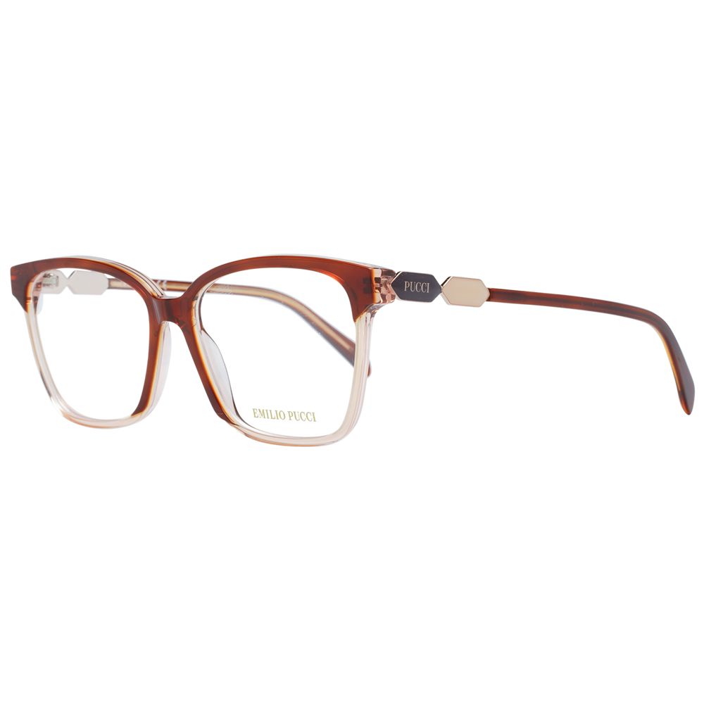 Emilio Pucci Brown Plastic Glasses Frames