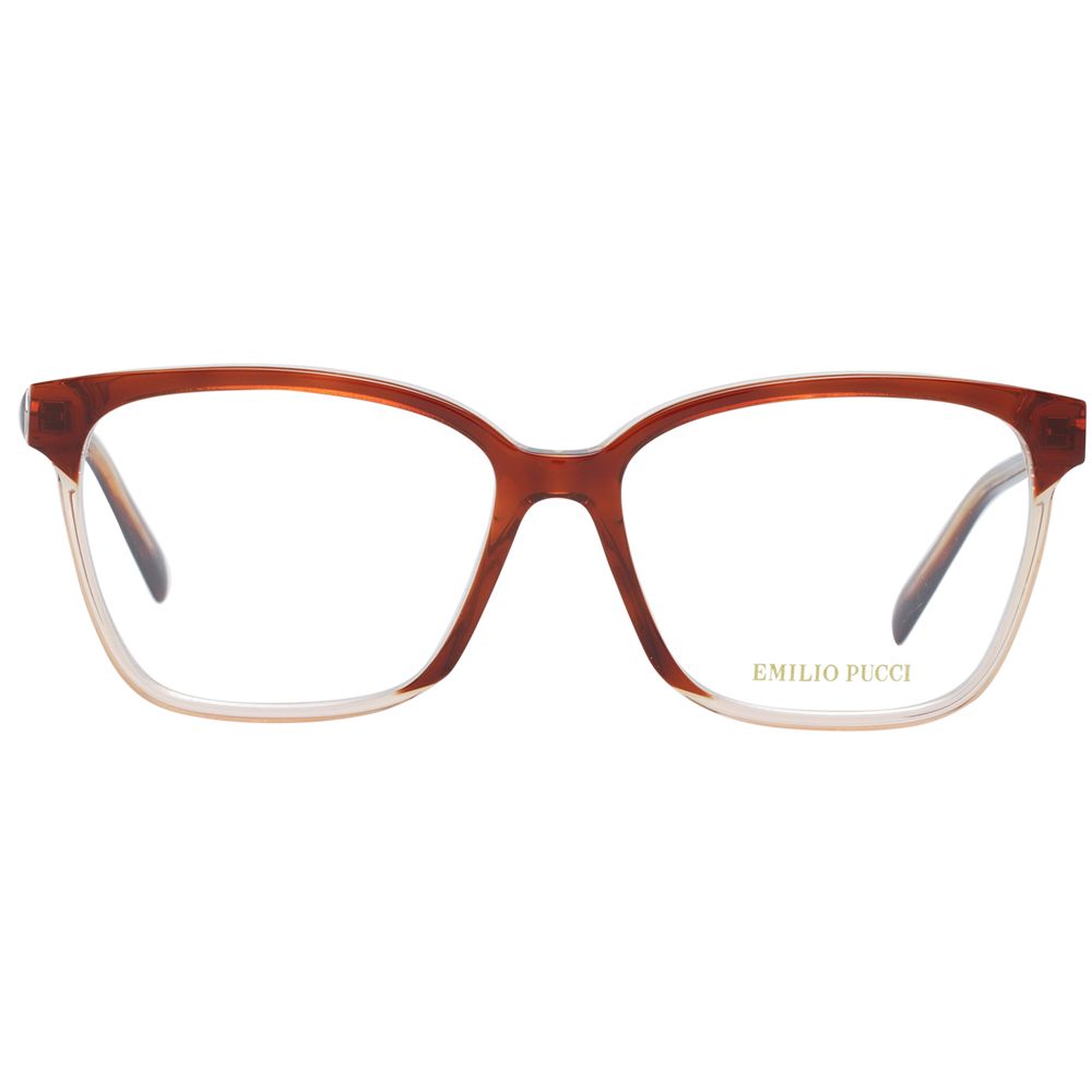 Emilio Pucci Brown Plastic Glasses Frames