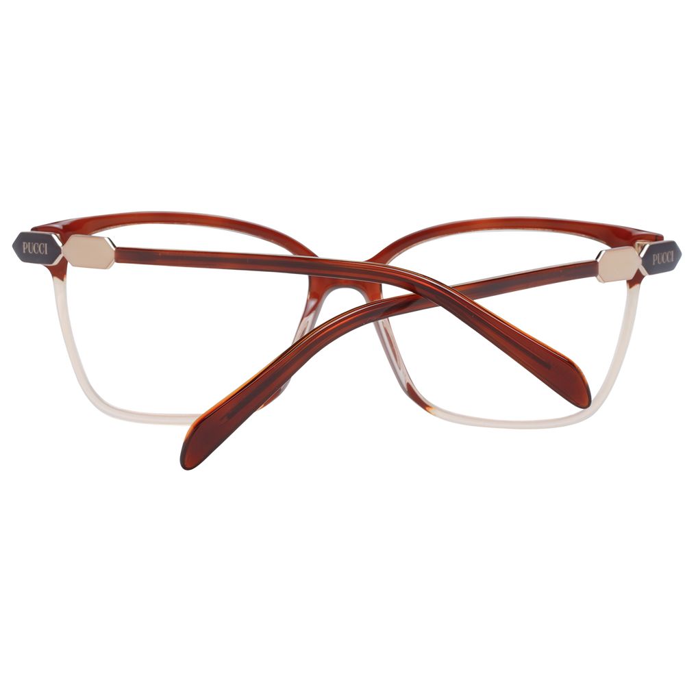 Emilio Pucci Brown Plastic Glasses Frames