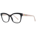 Emilio Pucci black plastic glasses frames with a sleek, modern design and bold, stylish look.