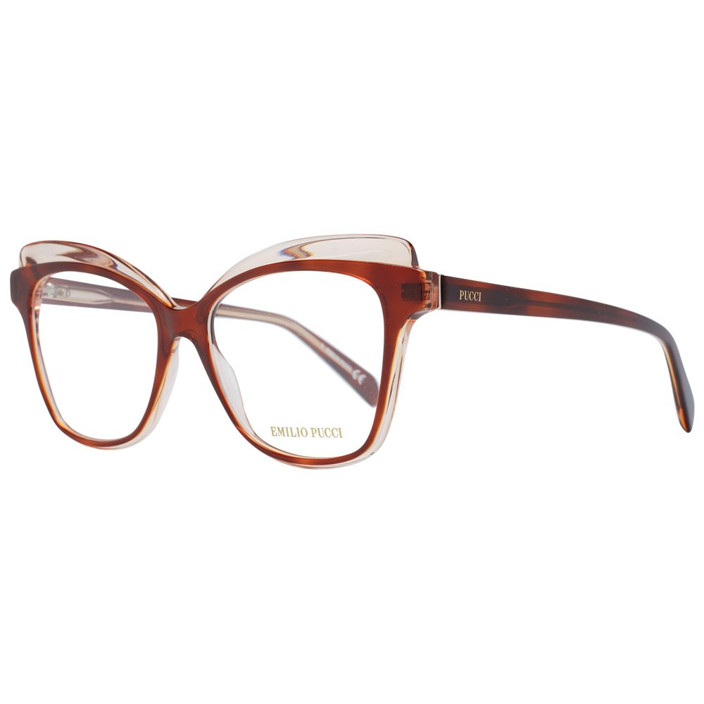 Emilio Pucci Brown Plastic Glasses Frames
