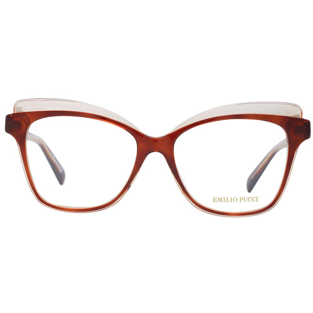 Emilio Pucci Brown Plastic Glasses Frames