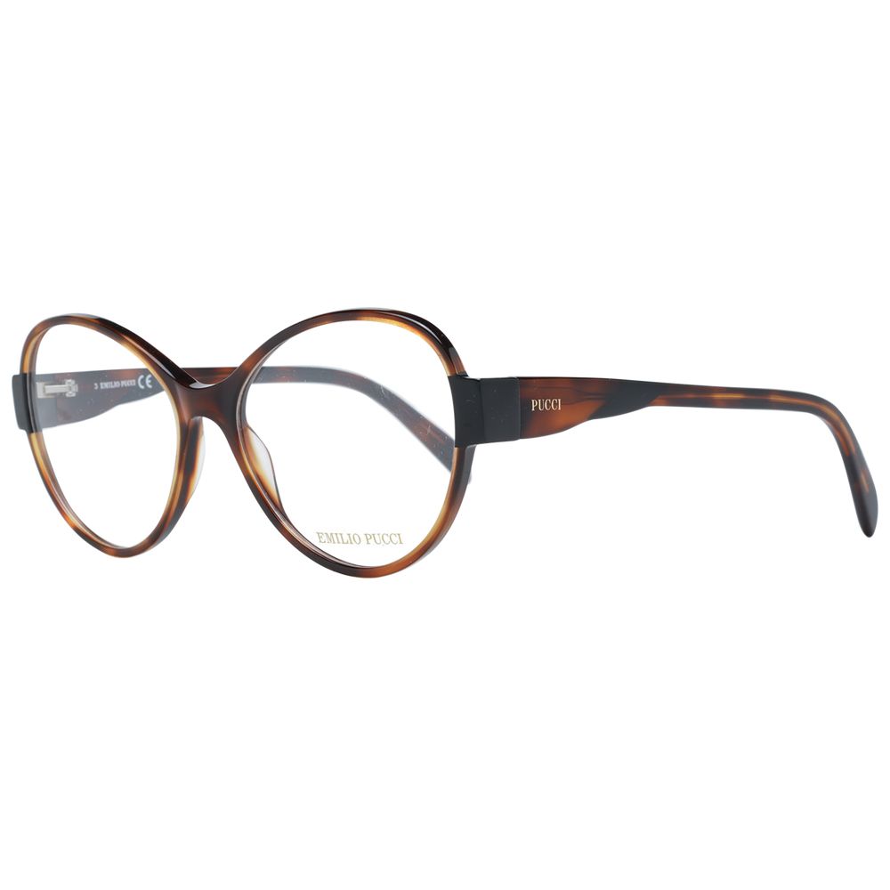 Emilio Pucci Brown Plastic Glasses Frames