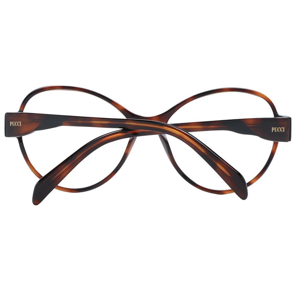 Emilio Pucci Brown Plastic Glasses Frames
