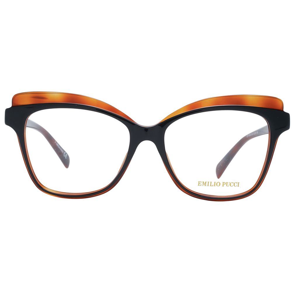 Emilio Pucci Brown Plastic Glasses Frames