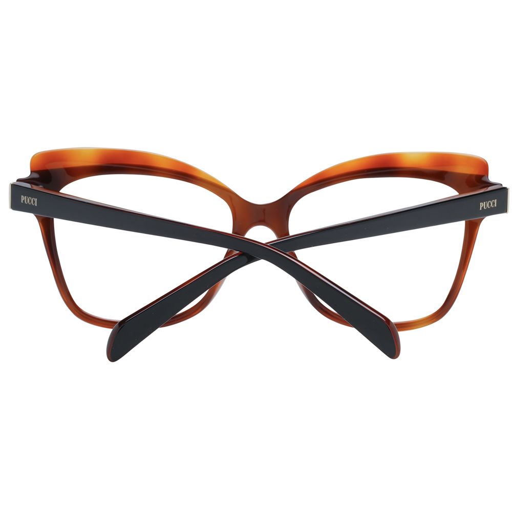Emilio Pucci Brown Plastic Glasses Frames