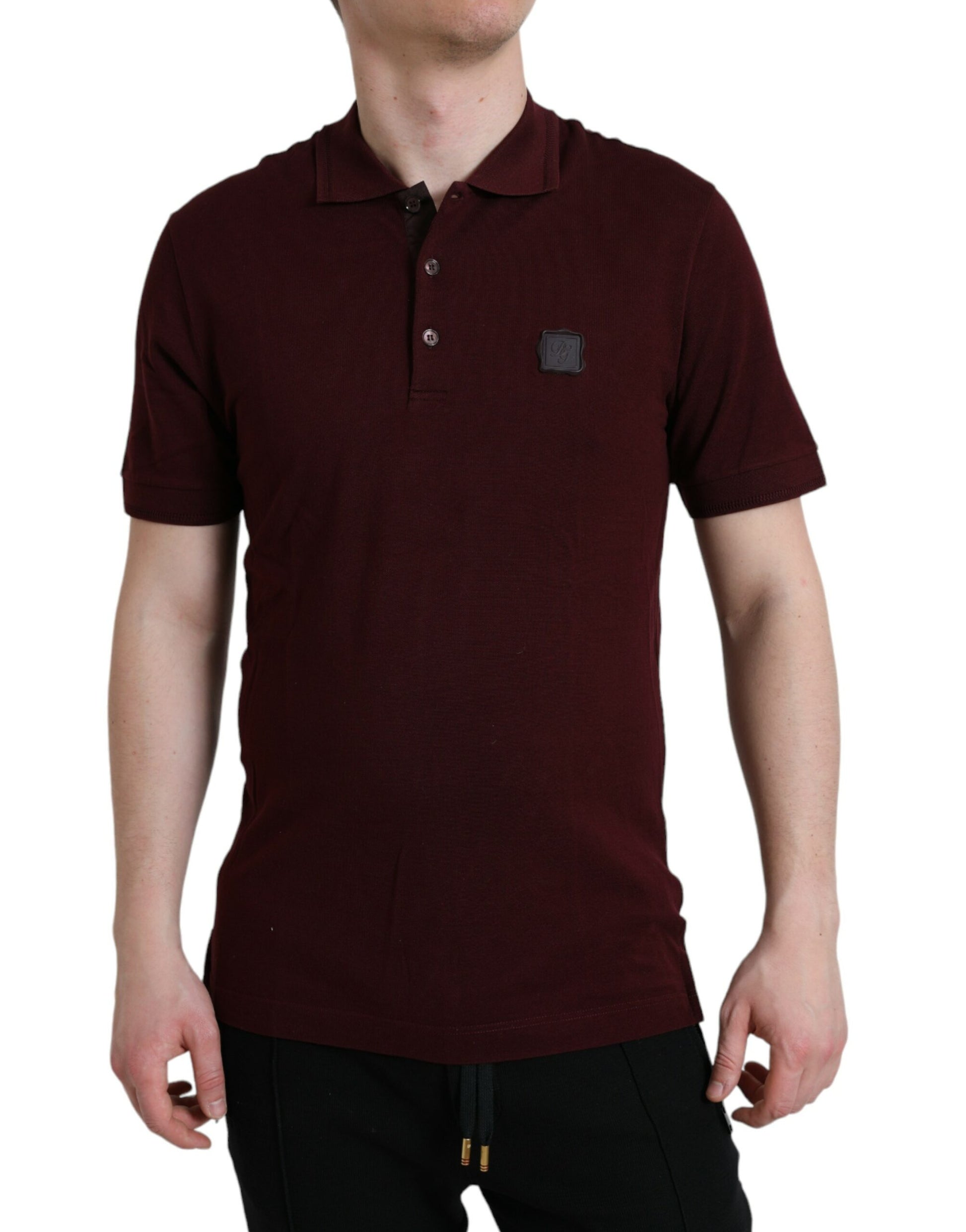 Dolce & Gabbana Maroon Collared Short Sleeves Polo T-shirt Dolce & Gabbana