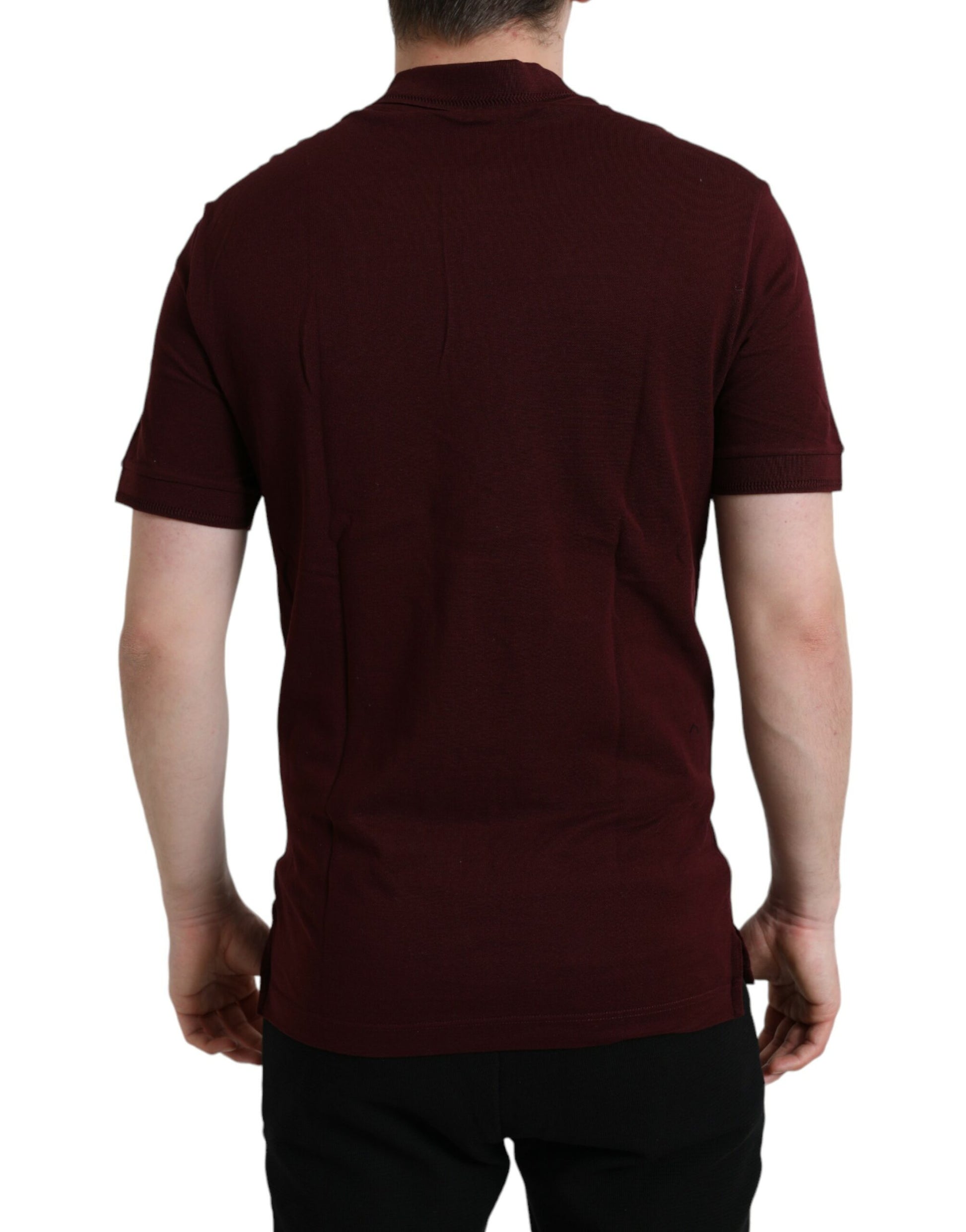 Dolce & Gabbana Maroon Collared Short Sleeves Polo T-shirt Dolce & Gabbana
