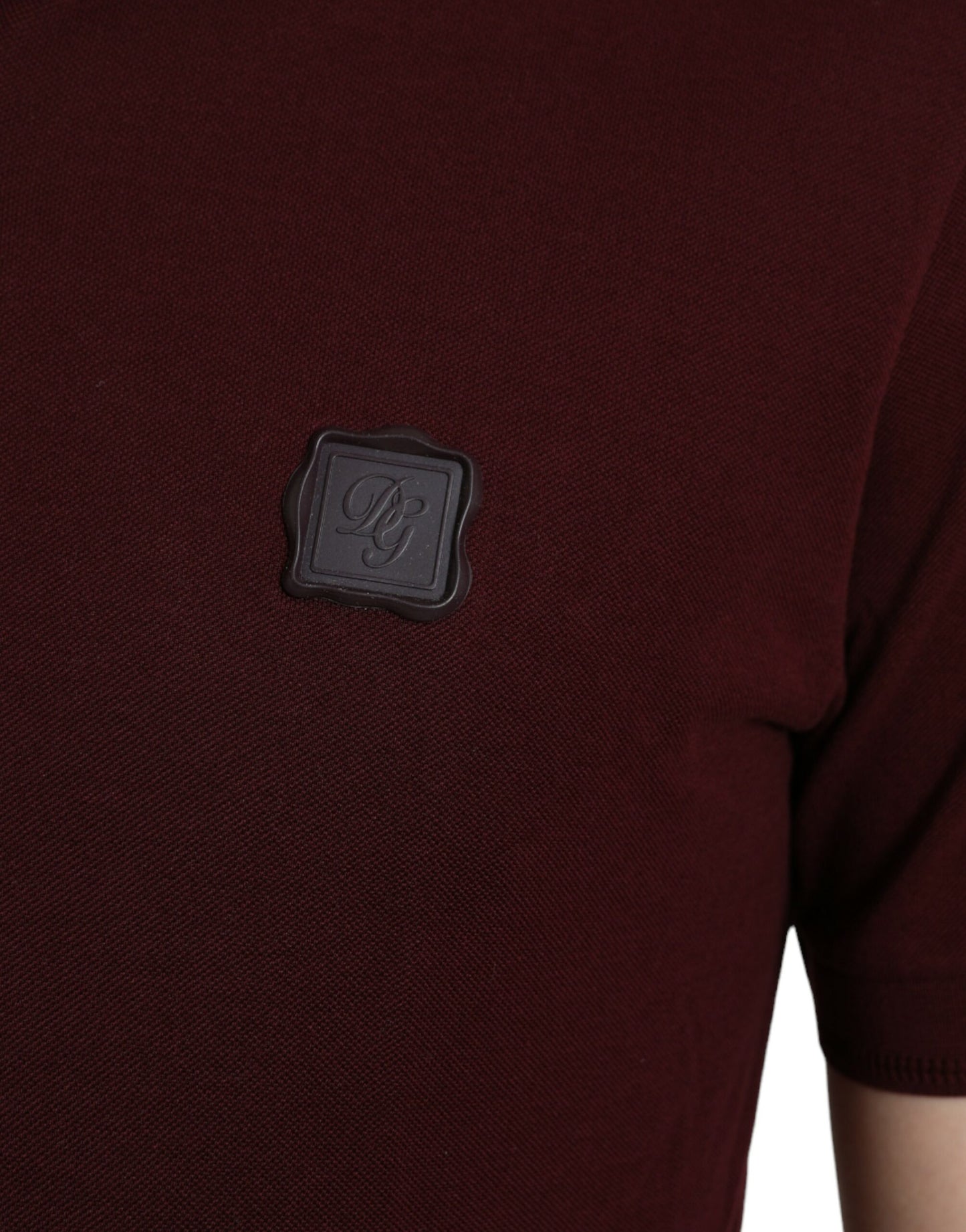 Dolce & Gabbana Maroon Collared Short Sleeves Polo T-shirt Dolce & Gabbana