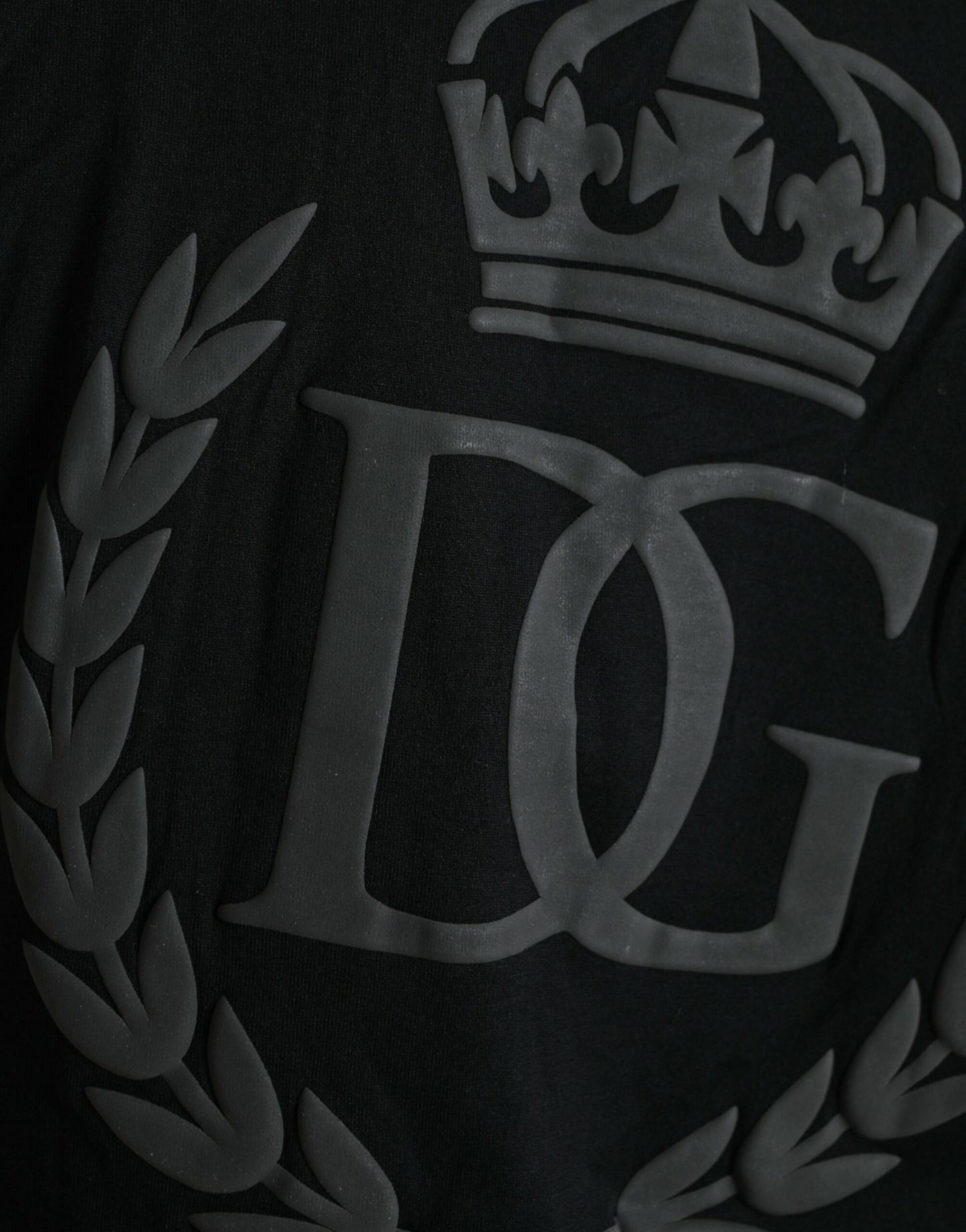 Dolce & Gabbana Black Logo Embossed Crew Neck Short Sleeves T-shirt Dolce & Gabbana