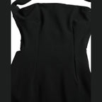 Dolce & Gabbana Black Sheath Halter Sleeveless Midi Dress