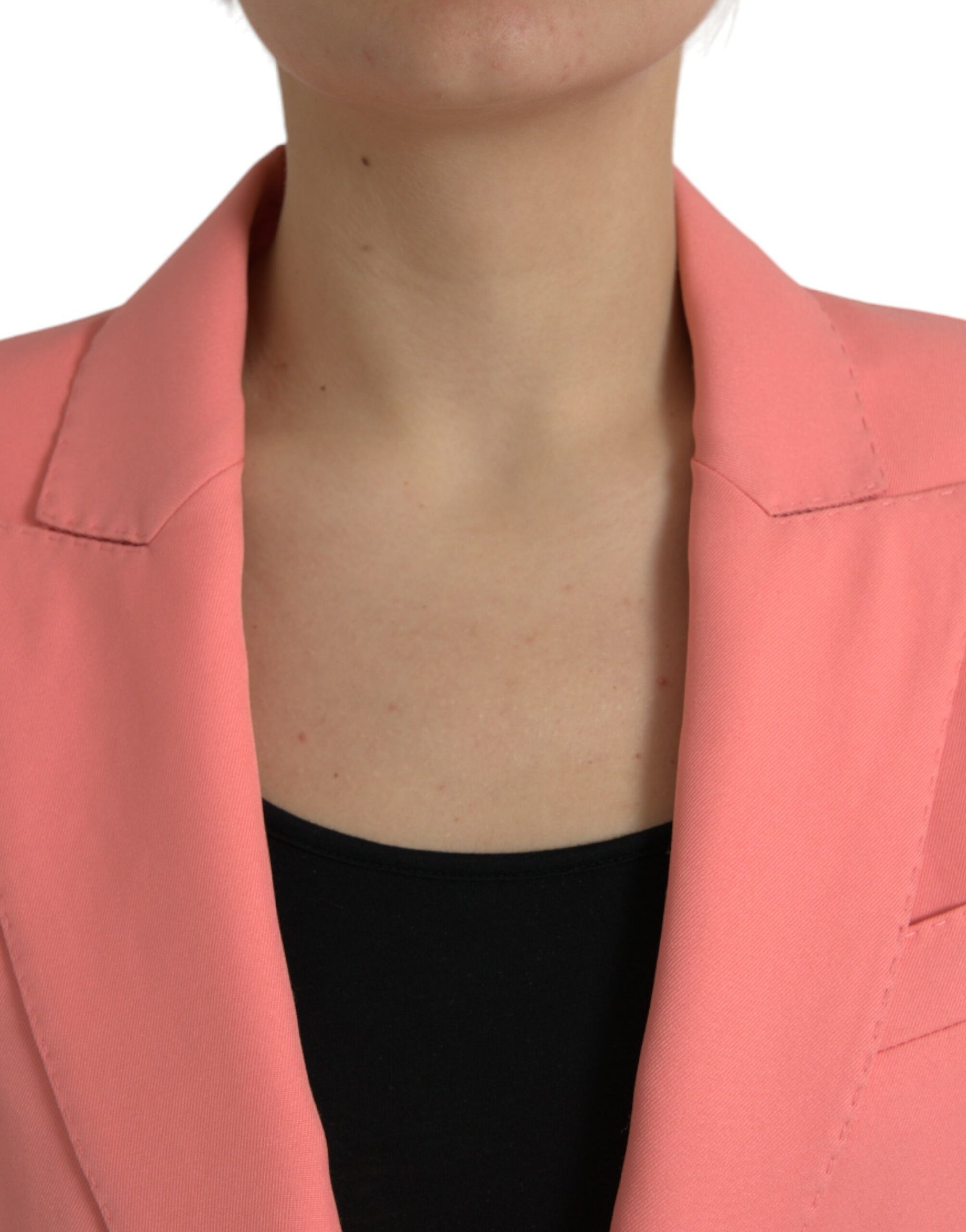 Dolce & Gabbana Pink Polyester Single Breasted Blazer Jacket Dolce & Gabbana