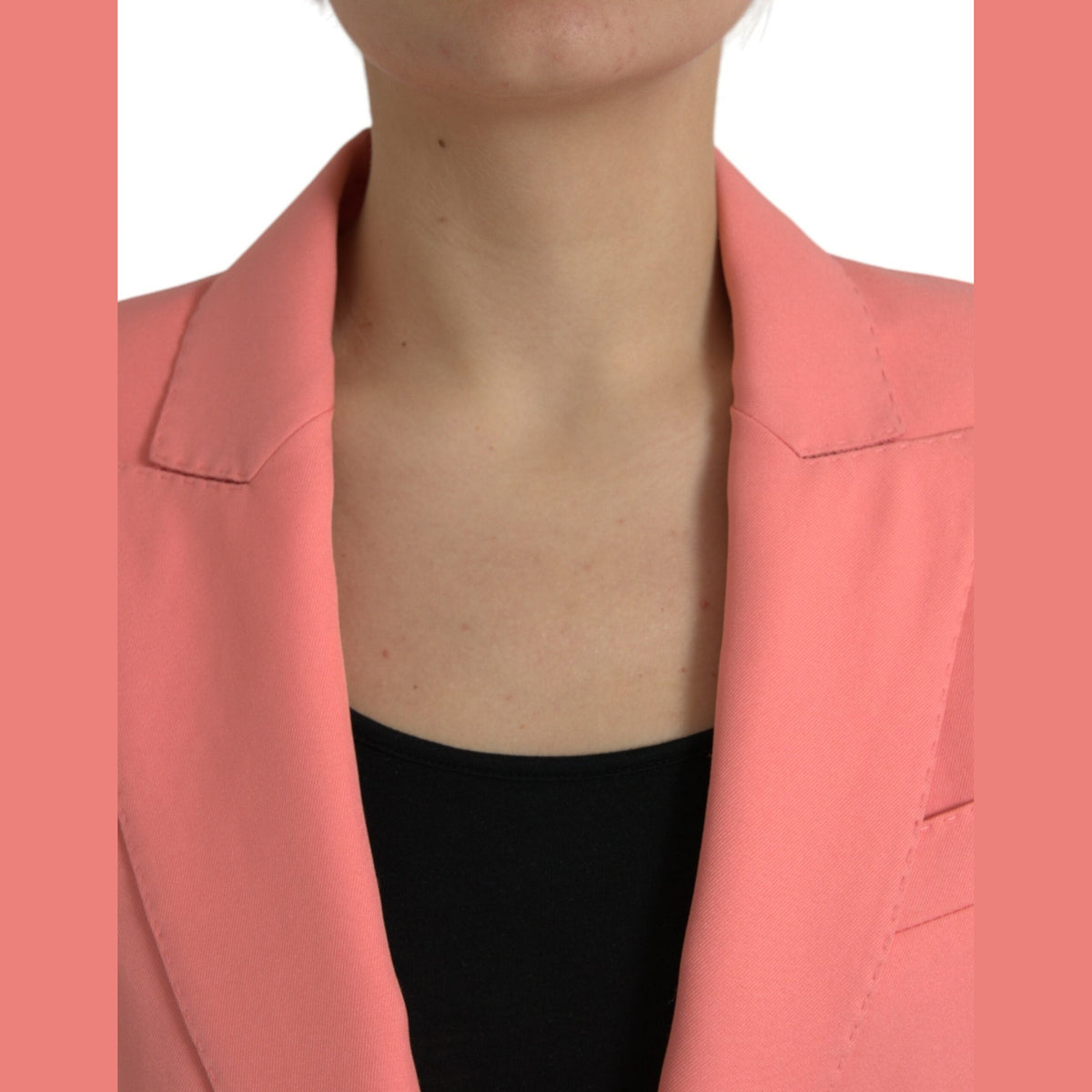 Dolce & Gabbana Pink Polyester Single Breasted Blazer Jacket