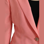 Dolce & Gabbana Pink Polyester Single Breasted Blazer Jacket