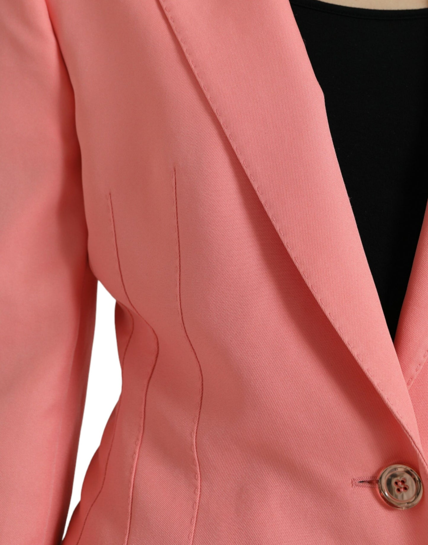 Dolce & Gabbana Pink Polyester Single Breasted Blazer Jacket Dolce & Gabbana