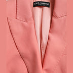 Dolce & Gabbana Pink Polyester Single Breasted Blazer Jacket