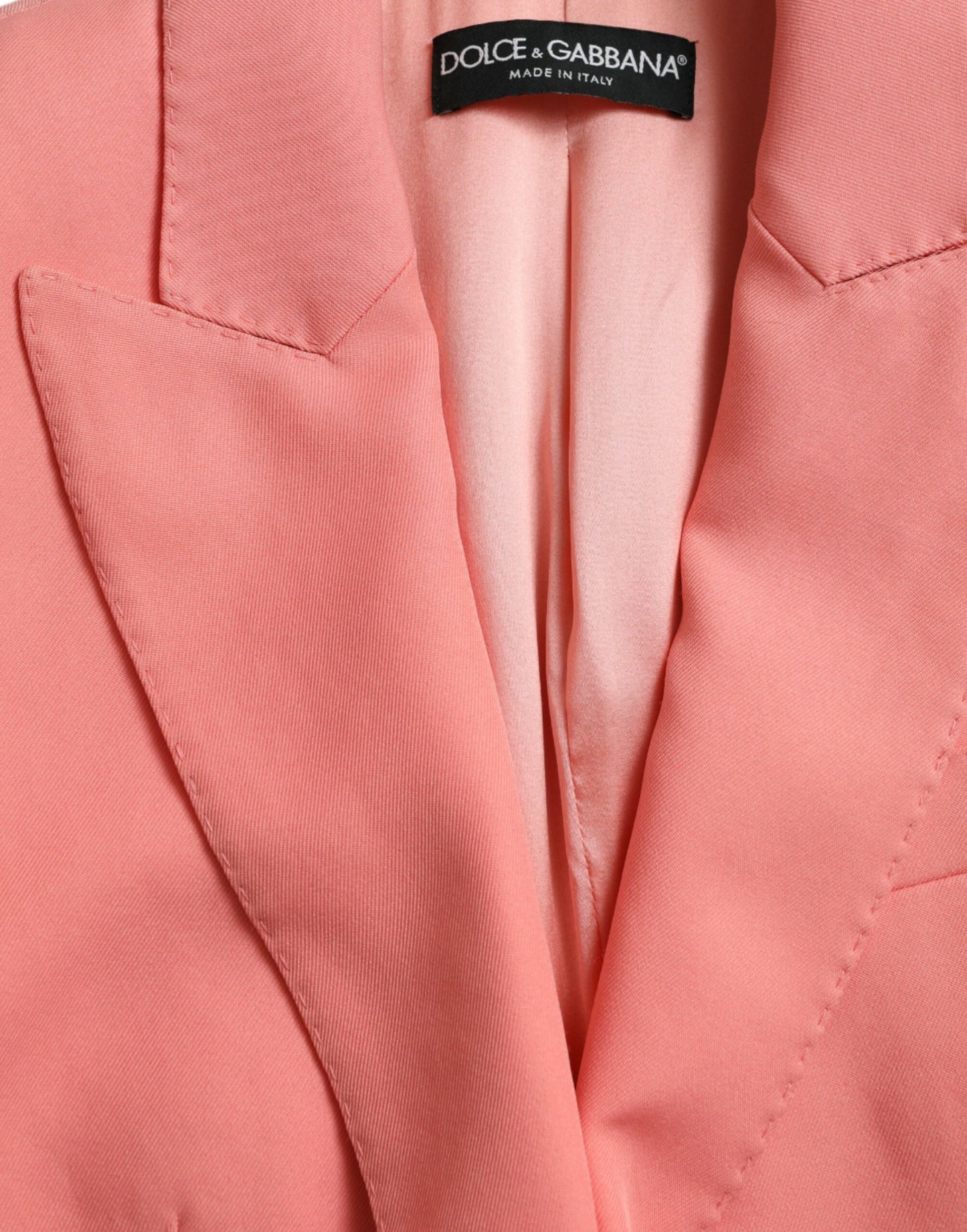 Dolce & Gabbana Pink Polyester Single Breasted Blazer Jacket Dolce & Gabbana