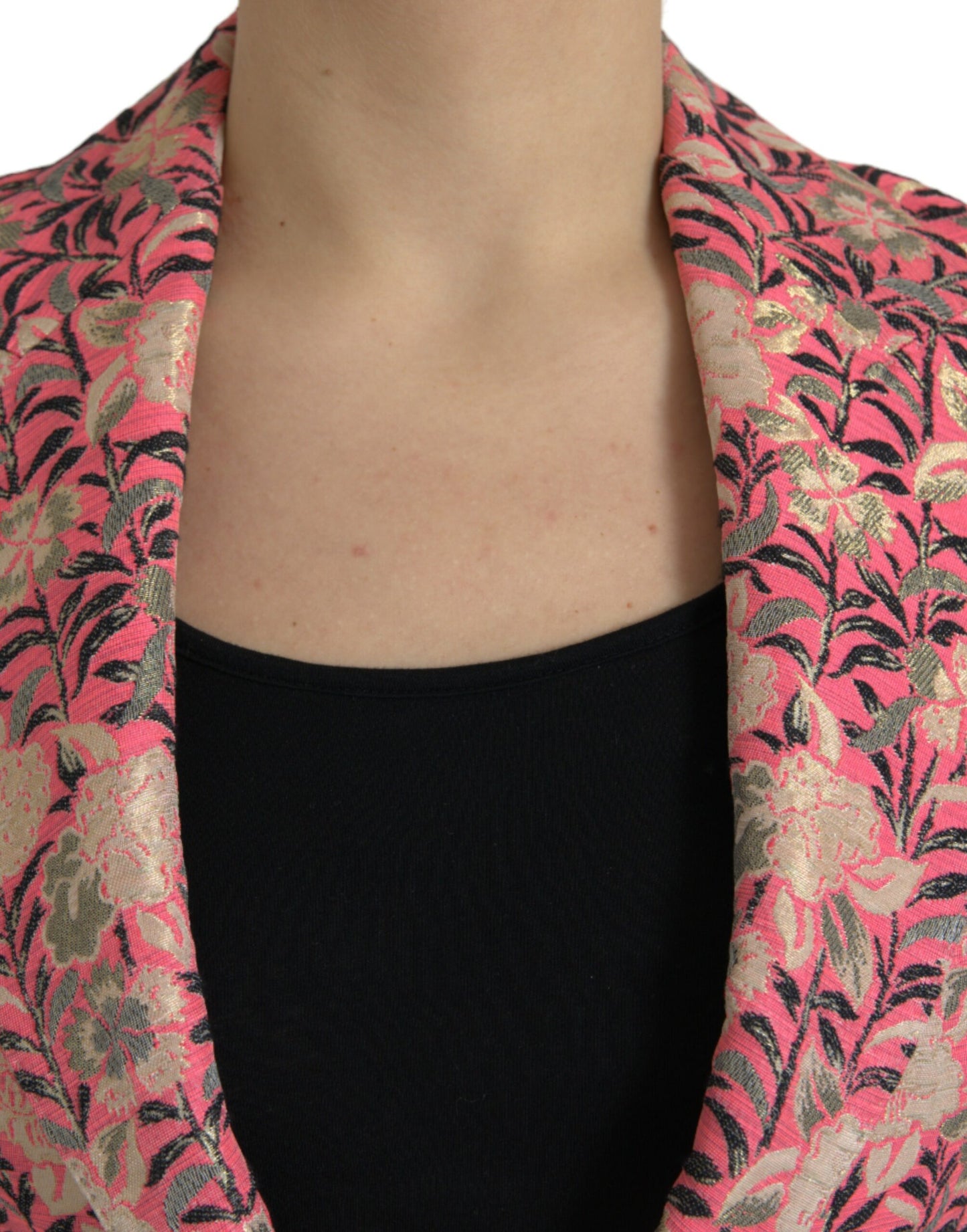 Dolce & Gabbana Pink Floral Jacquard Slim Fit 2 Piece Suit Dolce & Gabbana