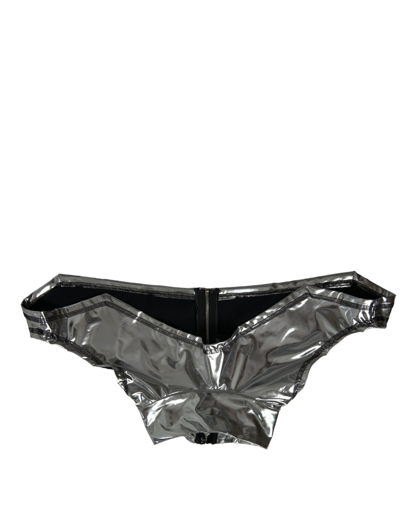 Dolce & Gabbana Silver Polyester Stretch Top Dolce & Gabbana