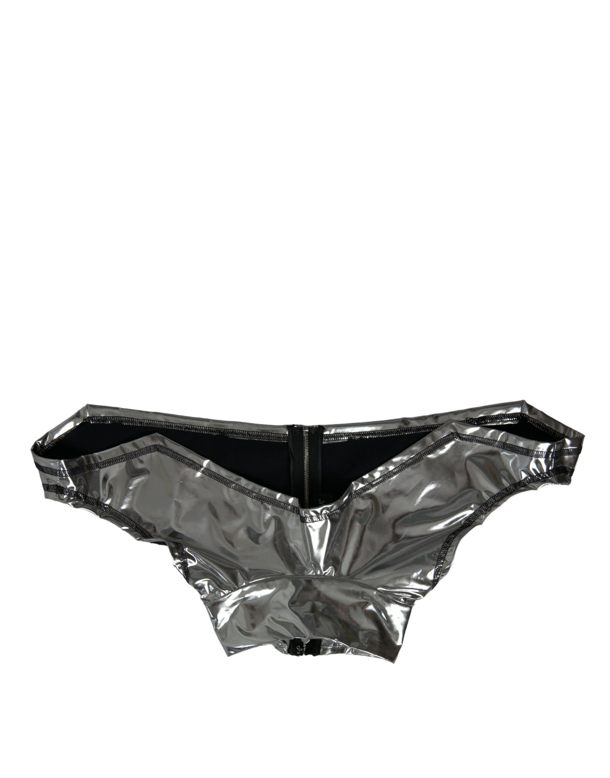 Dolce & Gabbana Silver Polyester Stretch Top Dolce & Gabbana