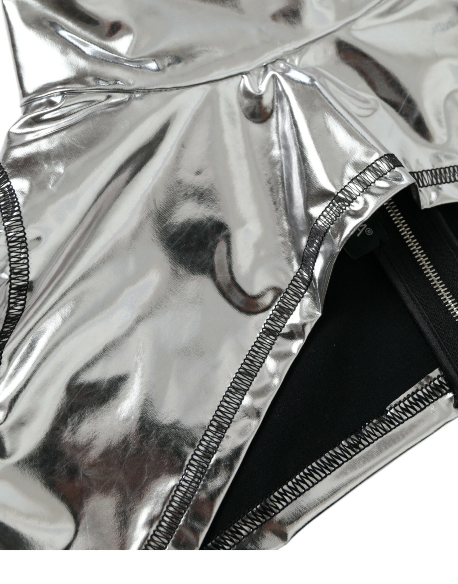 Dolce & Gabbana Silver Polyester Stretch Top Dolce & Gabbana