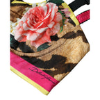 Dolce & Gabbana Multicolor Floral Sleeveless Bustier Crop Top
