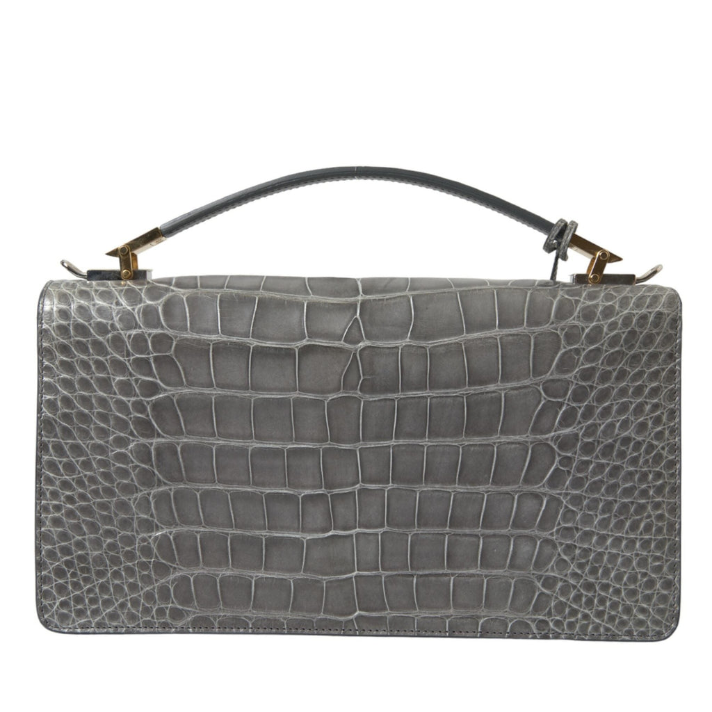 Balenciaga Gray Exotic Leather Medium Shoulder Hand Purse Bag