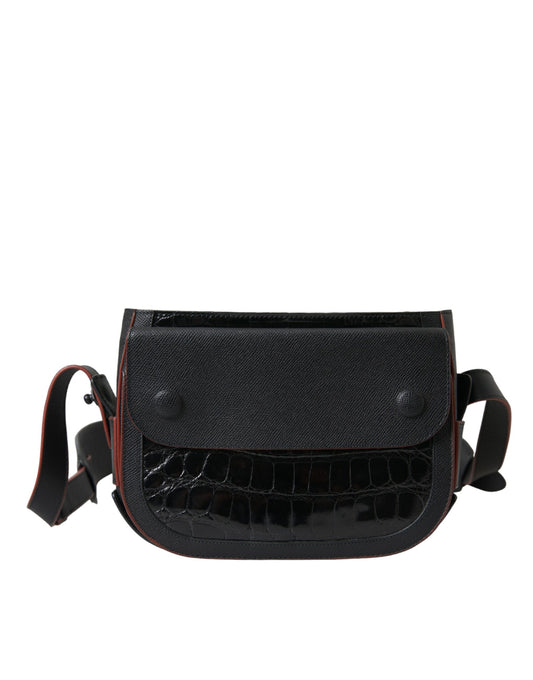 Balenciaga Black Exotic Leather Shoulder Crossbody Camera Bag Balenciaga
