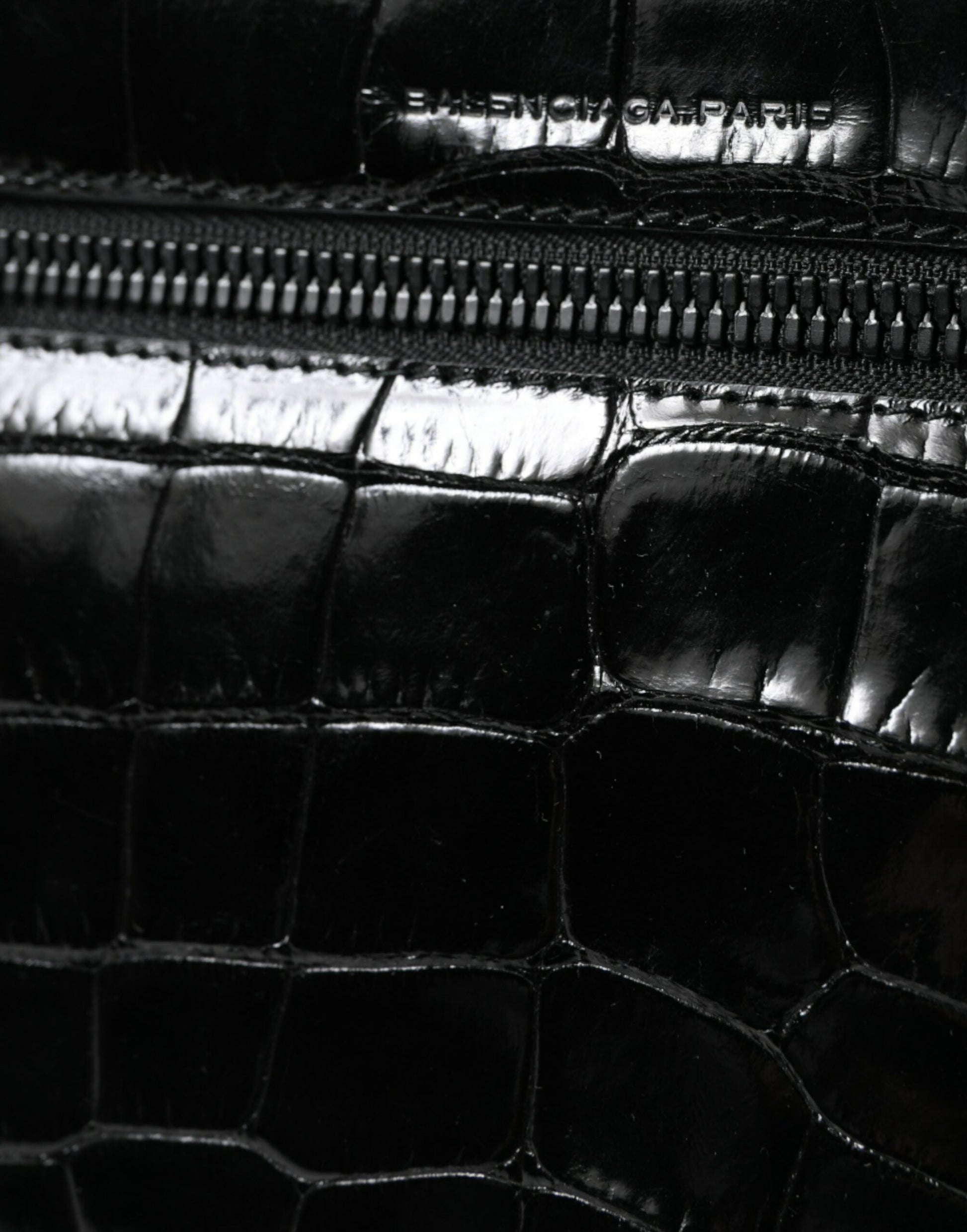 Balenciaga Black Exotic Leather Shoulder Crossbody Camera Bag Balenciaga