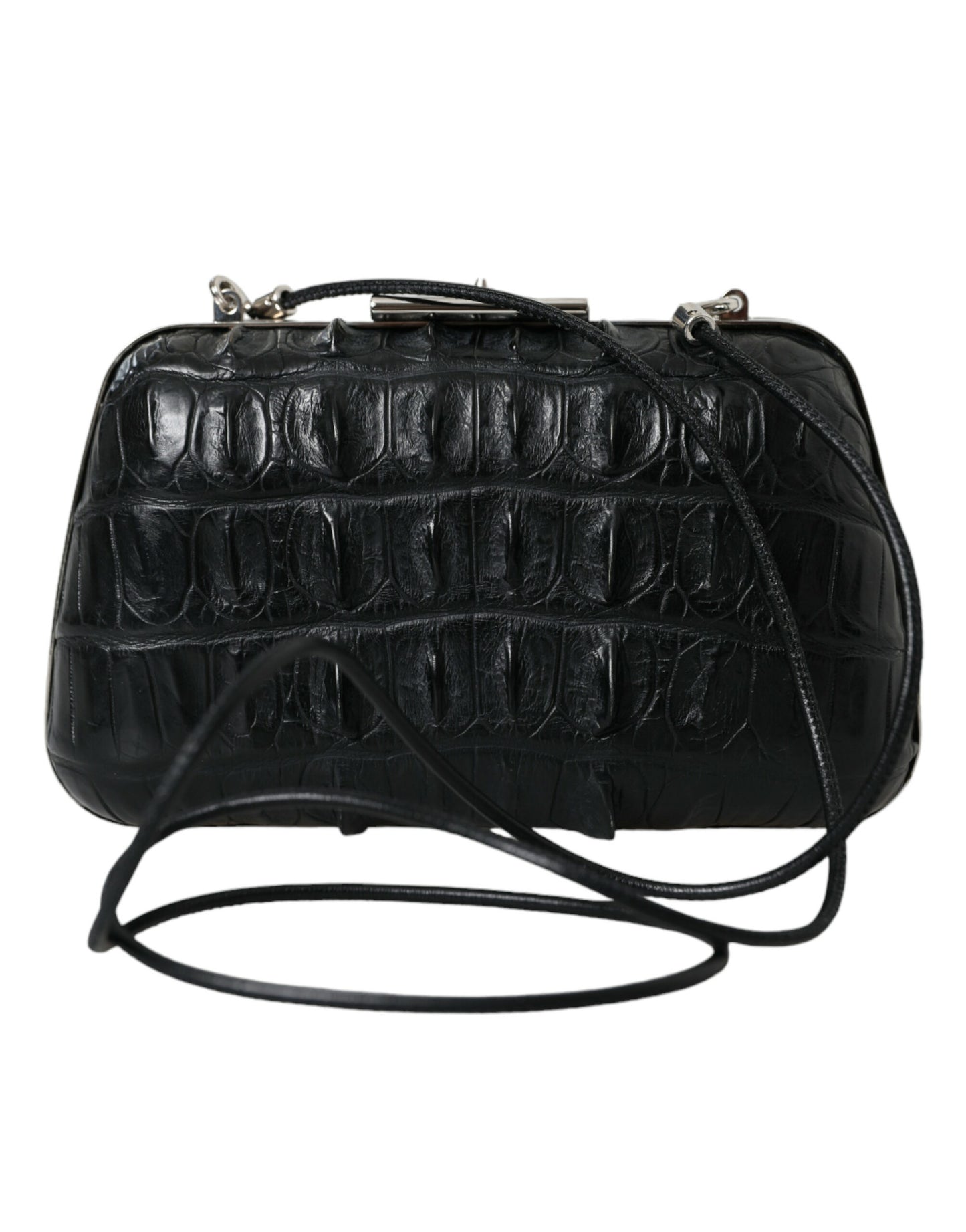 Balenciaga Black Exotic Skin Leather Shoulder Crossbody Box Clutch Bag Balenciaga