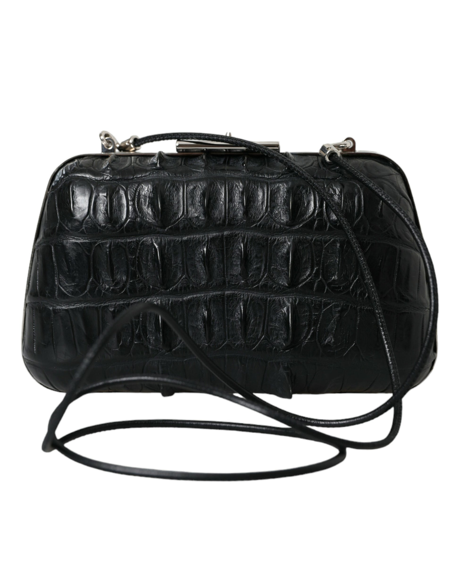 Balenciaga Black Exotic Skin Leather Shoulder Crossbody Box Clutch Bag Balenciaga