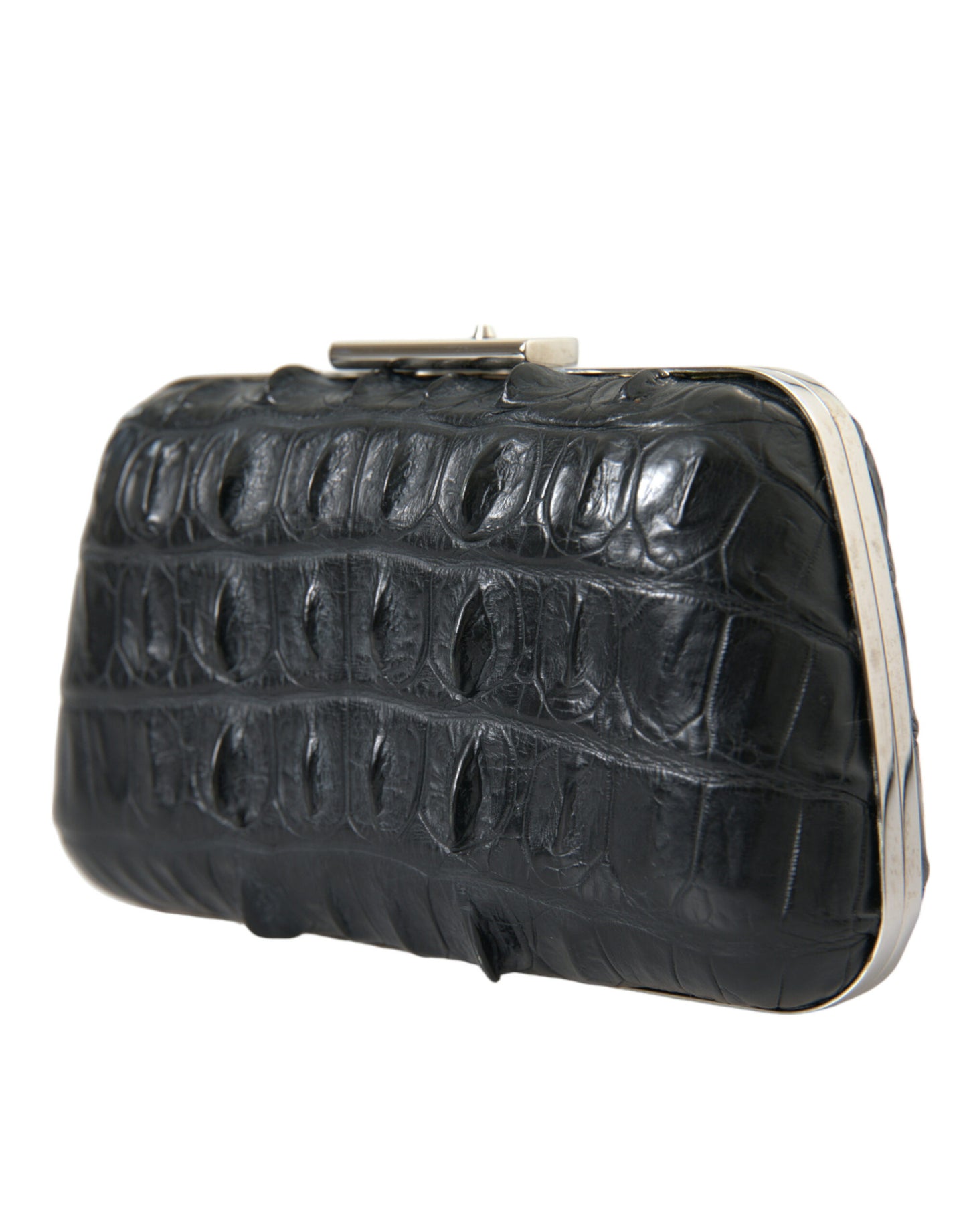 Balenciaga Black Exotic Skin Leather Shoulder Crossbody Box Clutch Bag Balenciaga