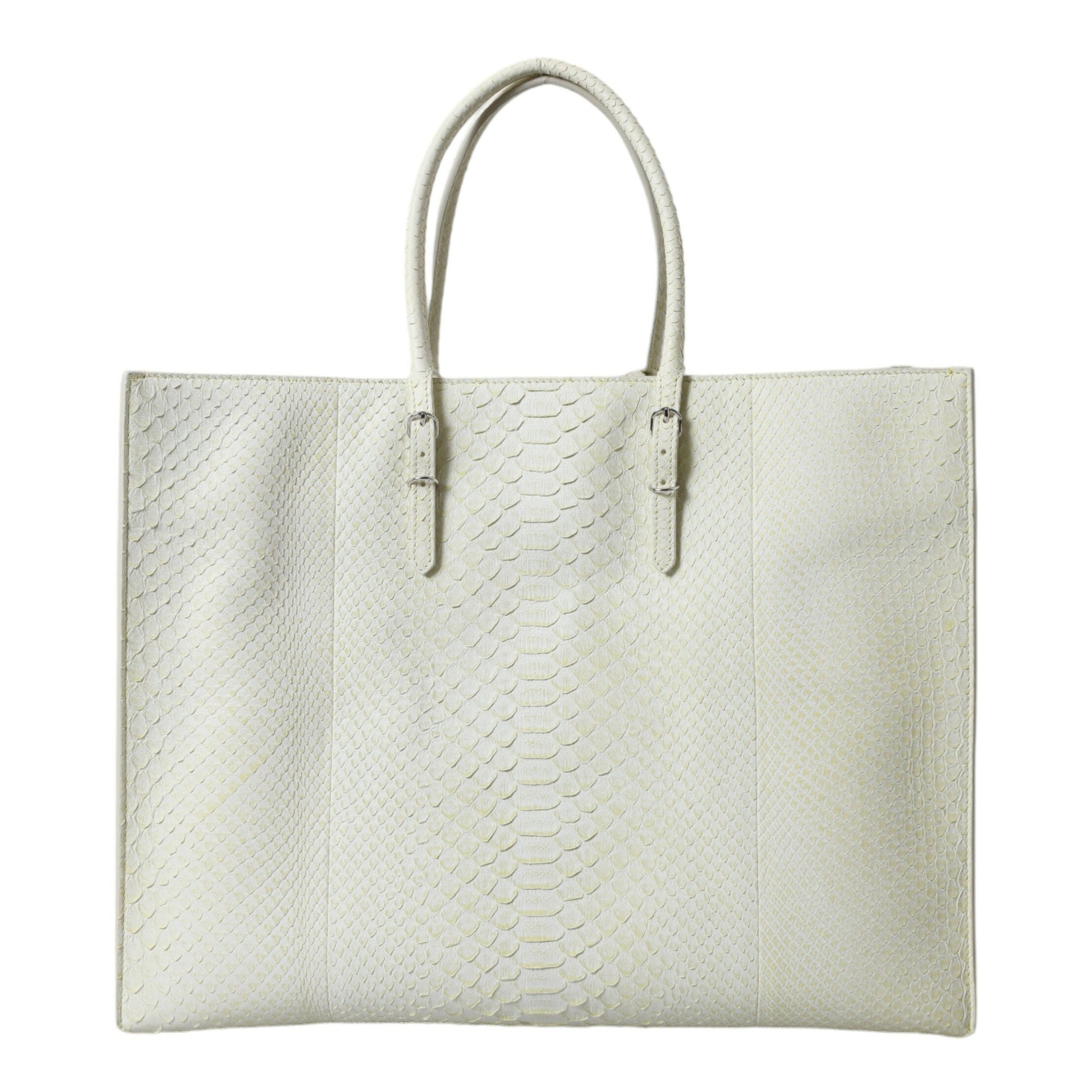Balenciaga White Yellow Exotic Skin Leather Shopping Tote PAPIER Bag Balenciaga