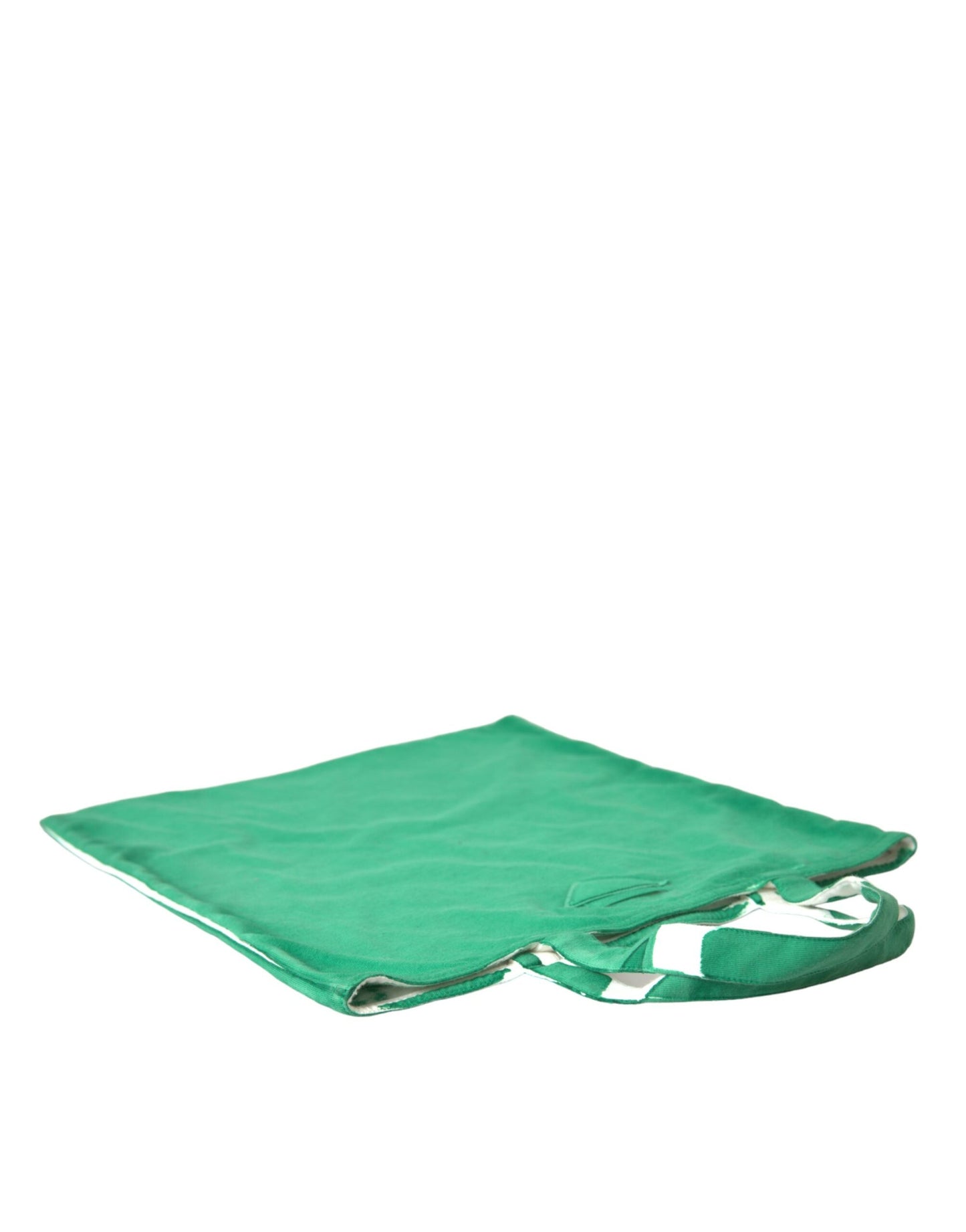Prada Green Jersey Fabric Logo Shoulder Shopping Tote Shopping Bag Prada