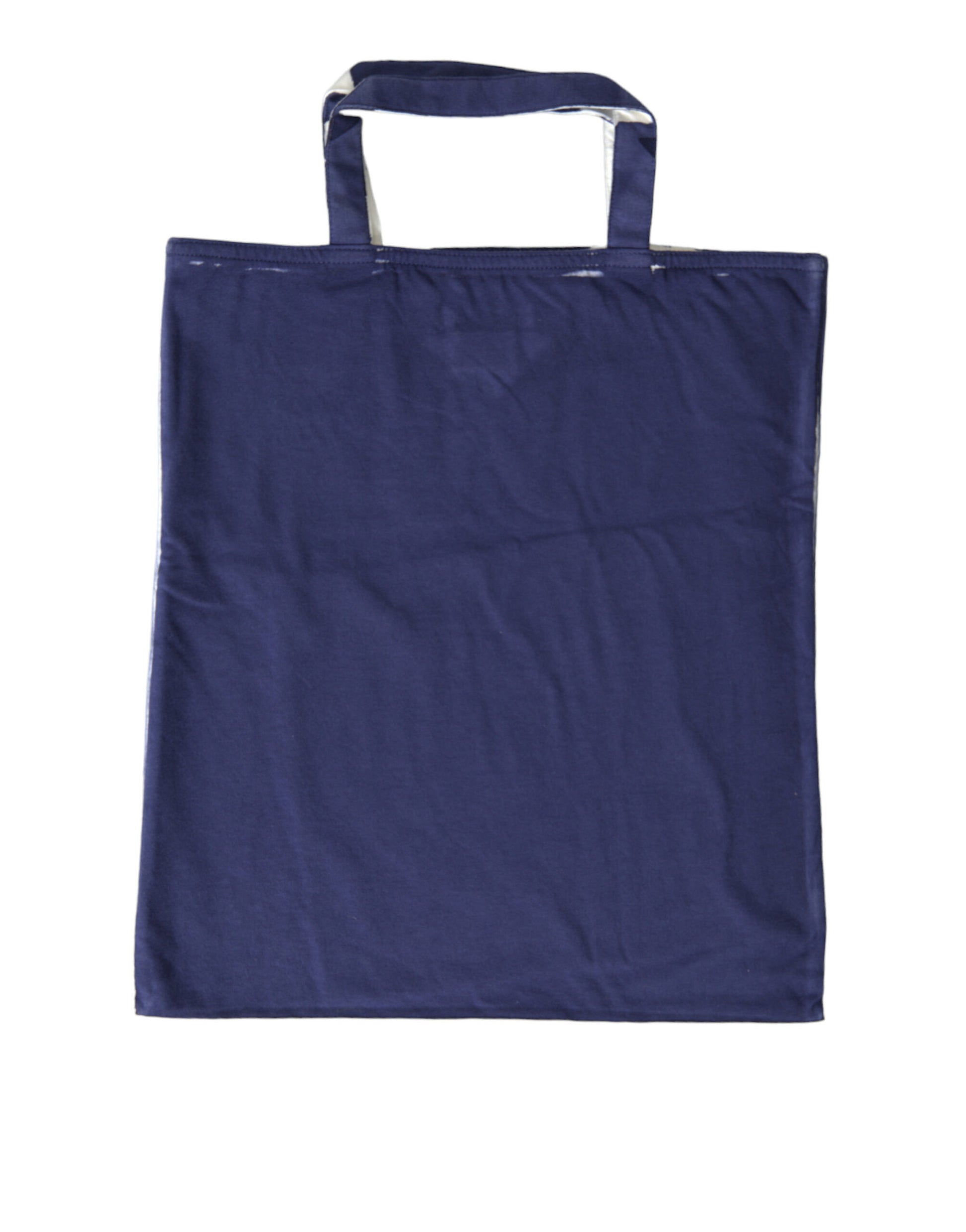 Prada Blue Jersey Fabric Logo Shoulder Shopping Tote Shopping Bag Prada