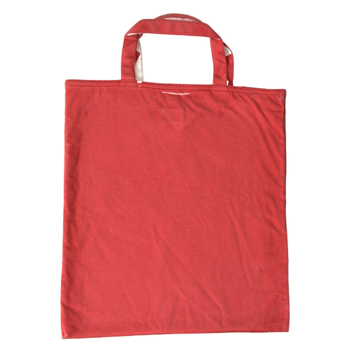 Prada Red Jersey Fabric Logo Shoulder Shopping Tote Bag