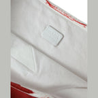 Prada Red Jersey Fabric Logo Shoulder Shopping Tote Bag