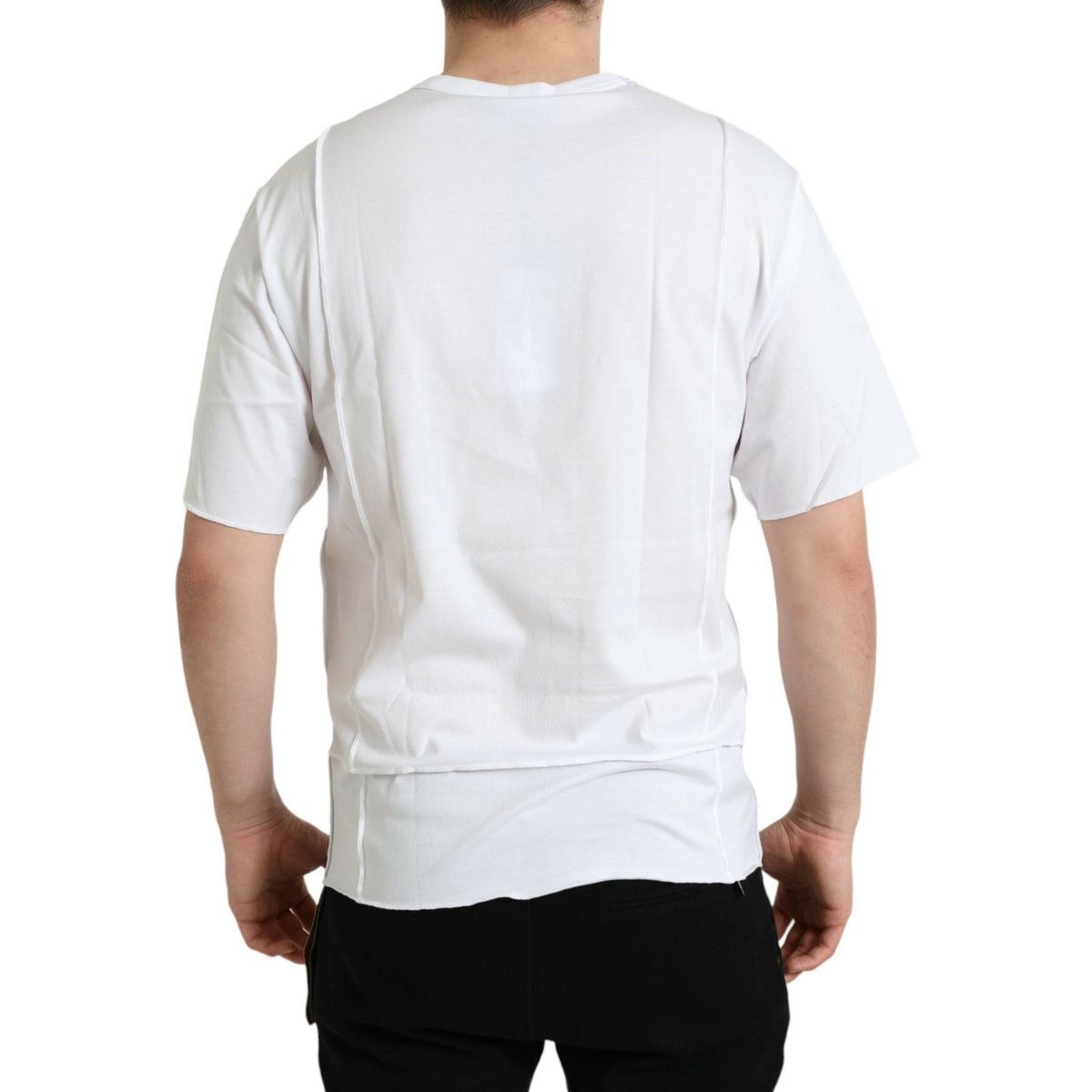 Dolce & Gabbana White Logo Crew Neck Short Sleeves T-shirt