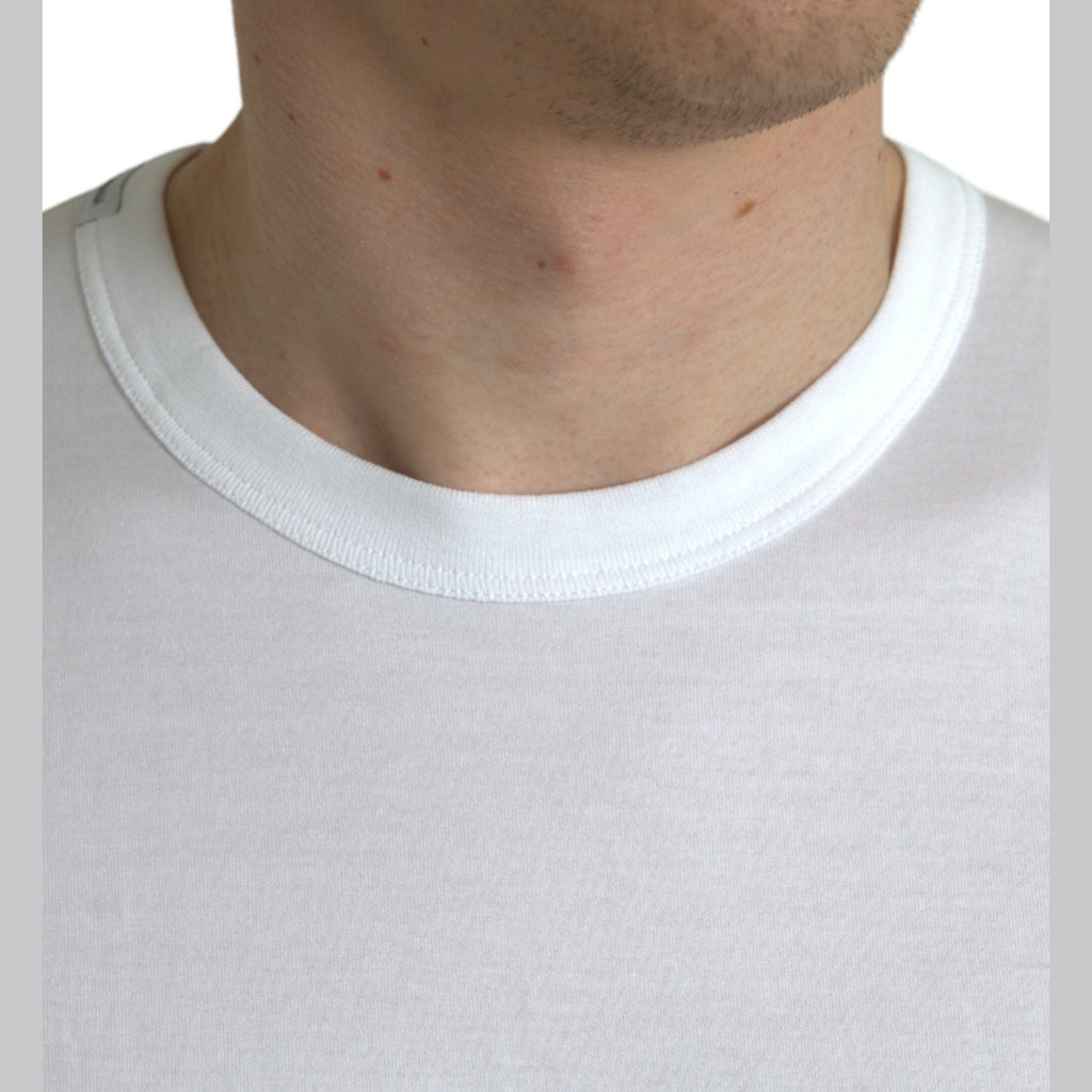 Dolce & Gabbana White Logo Crew Neck Short Sleeves T-shirt