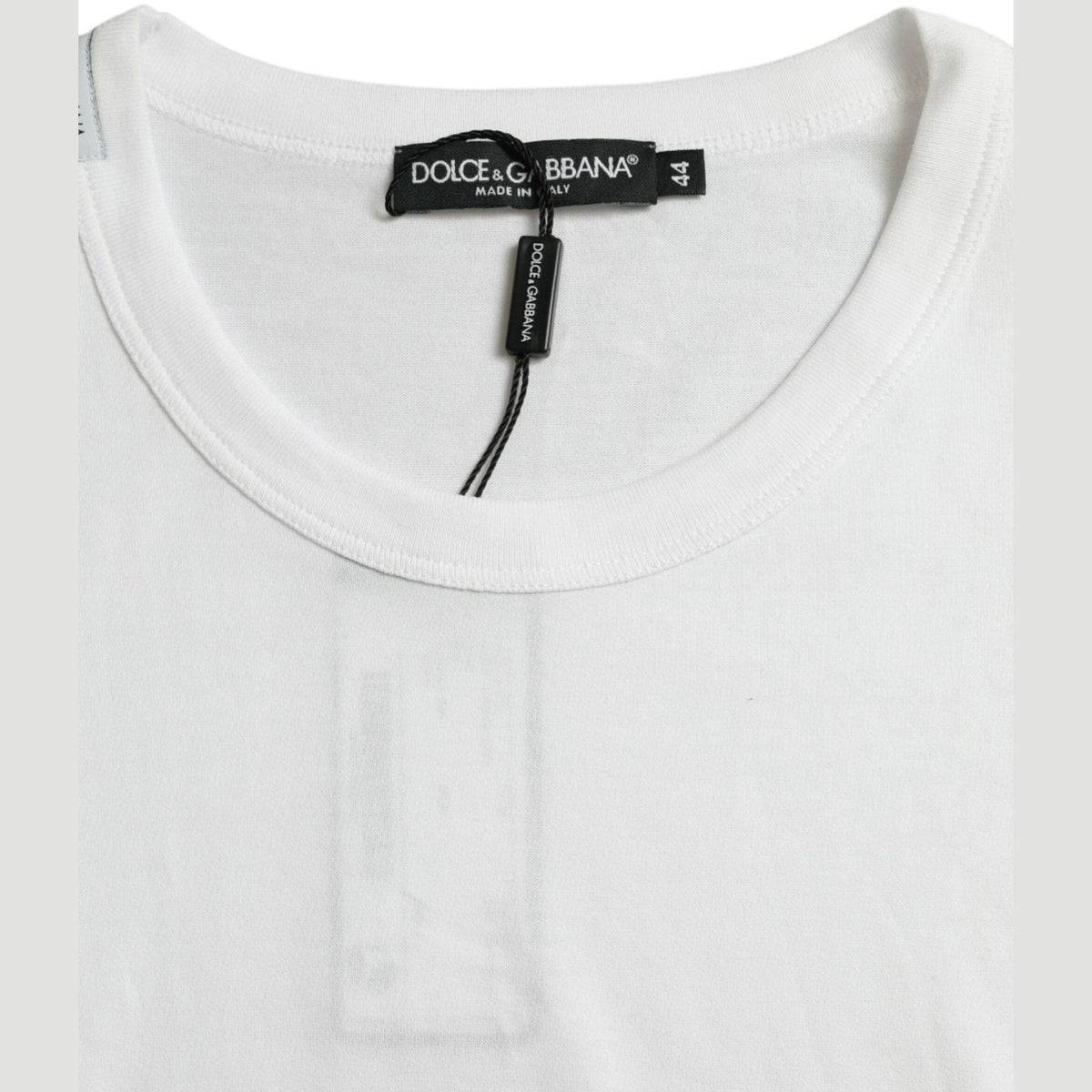 Dolce & Gabbana White Logo Crew Neck Short Sleeves T-shirt