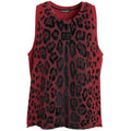 Dolce & Gabbana Red Leopard Print Sleeveless Tank T-shirt