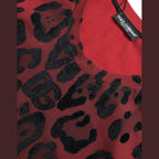 Dolce & Gabbana Red Leopard Print Sleeveless Tank T-shirt