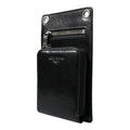 Dolce & Gabbana Wallet Black Horse Leather Zip Logo Cross Body Phone Slot