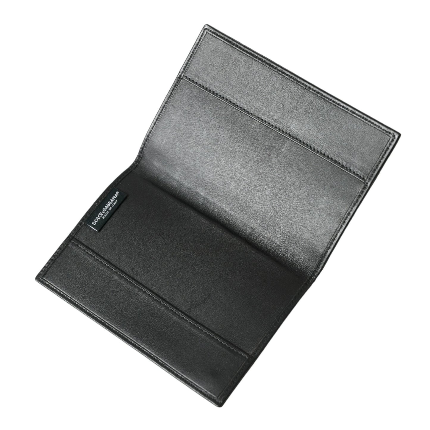 Dolce & Gabbana Black Exotic Skin Leather Long Bifold Passport Holder Dolce & Gabbana
