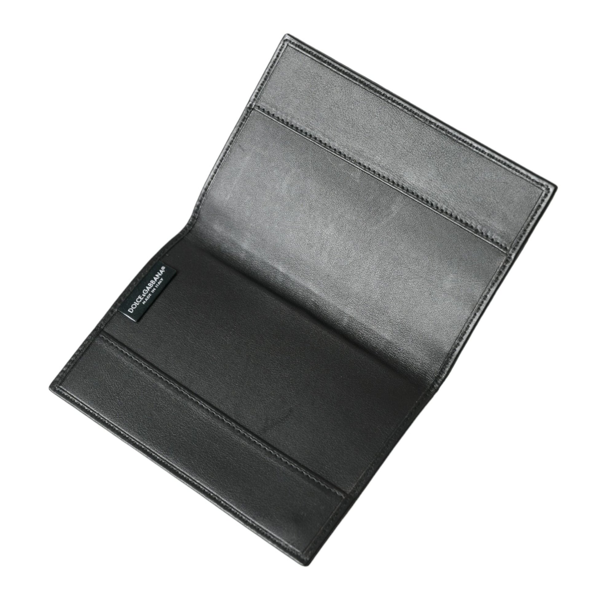 Dolce & Gabbana Black Exotic Skin Leather Long Bifold Passport Holder Dolce & Gabbana