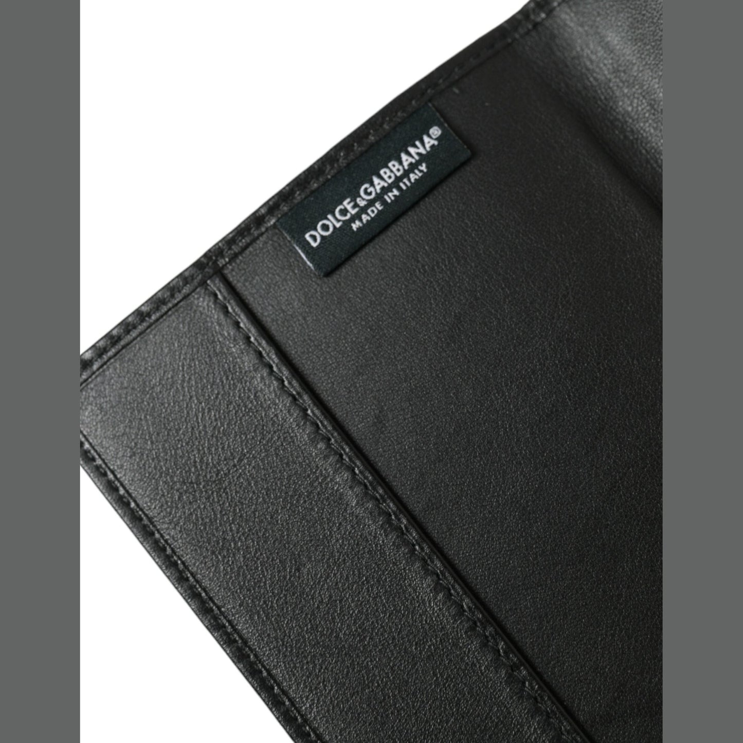 Dolce & Gabbana Black Exotic Skin Leather Long Bifold Passport Holder Dolce & Gabbana