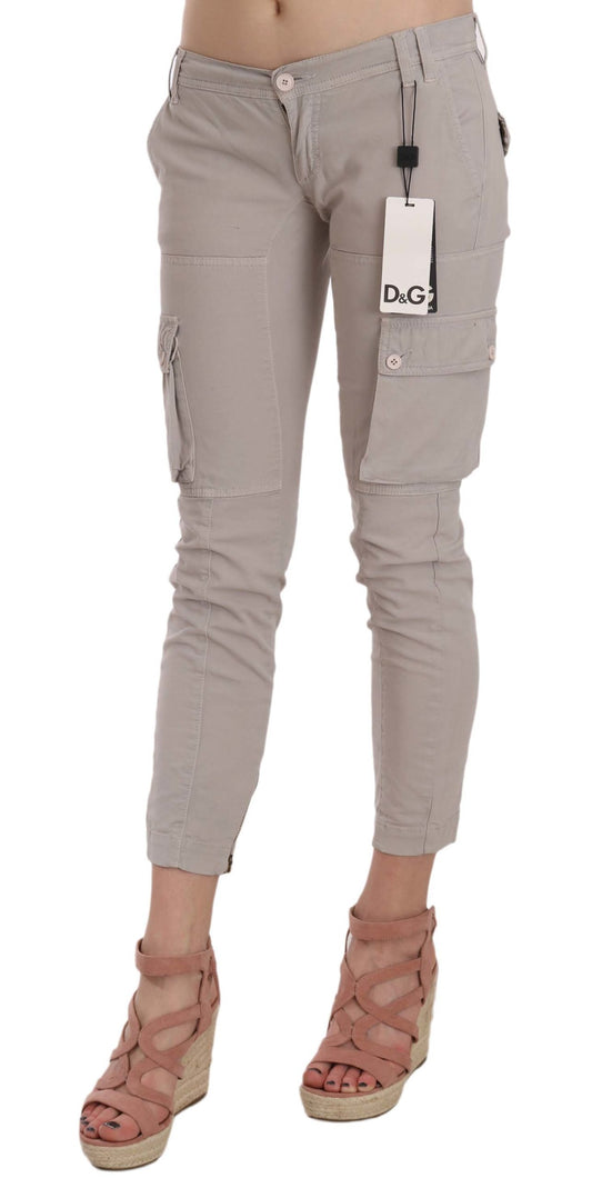 Dolce & Gabbana Casual Fitted Khaki Trousers Pants Dolce & Gabbana